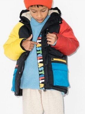 Stella McCartney Kids colorblock puffer